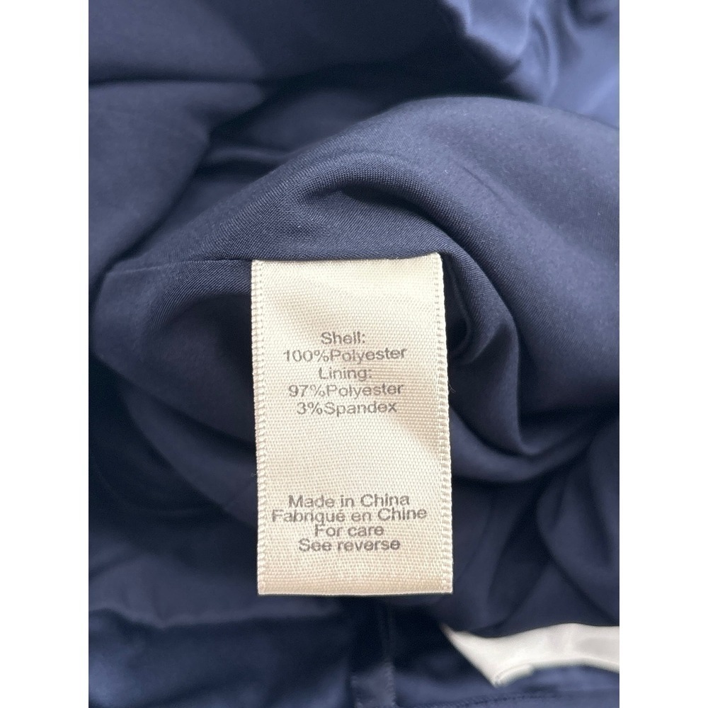 B35 Ronny Kobo Pradova Midi Dress XS Navy Blue Strapless Rosette Slit Cocktail - Picture 13 of 13